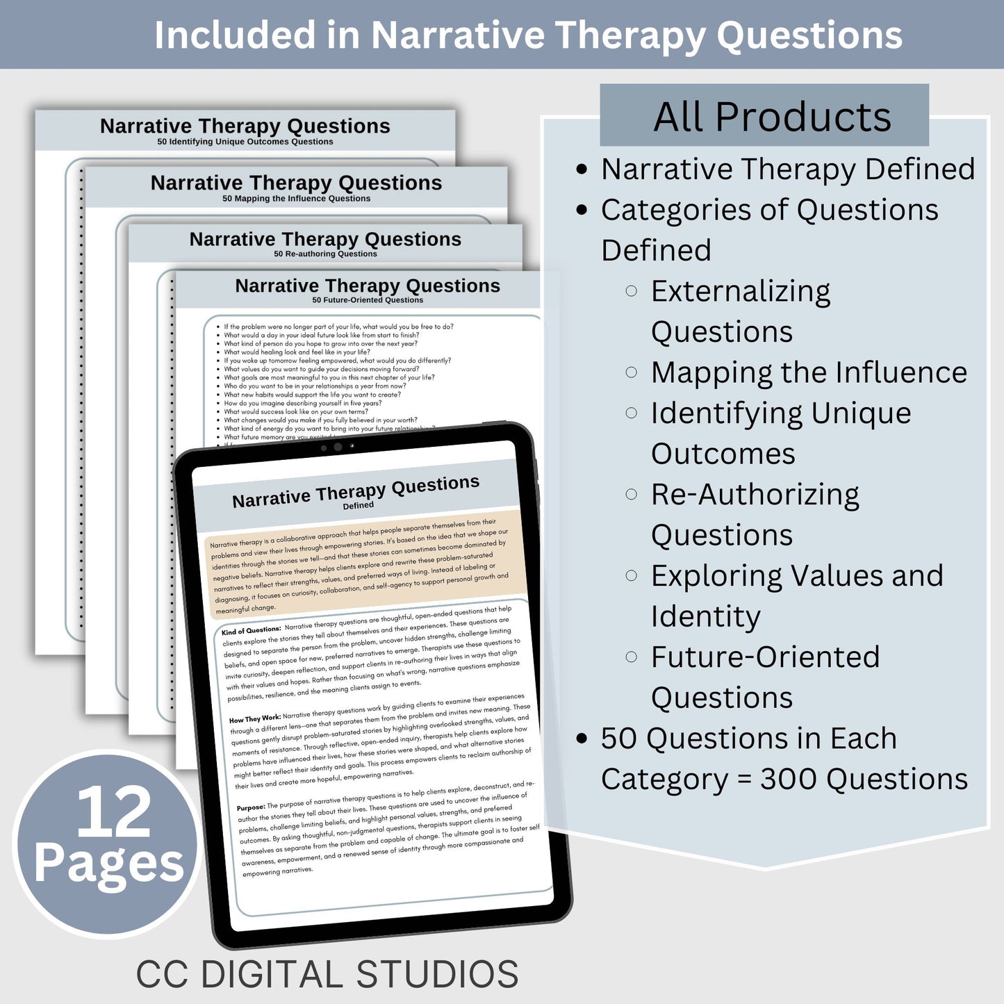 Narrative Therapy Questions: 300 Question Resource for Therapists