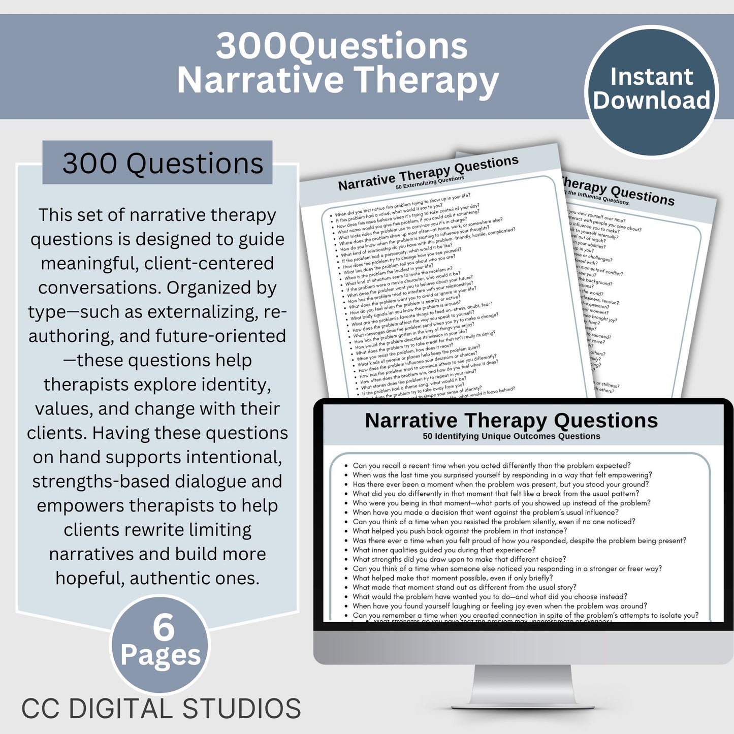 Narrative Therapy Questions: 300 Question Resource for Therapists