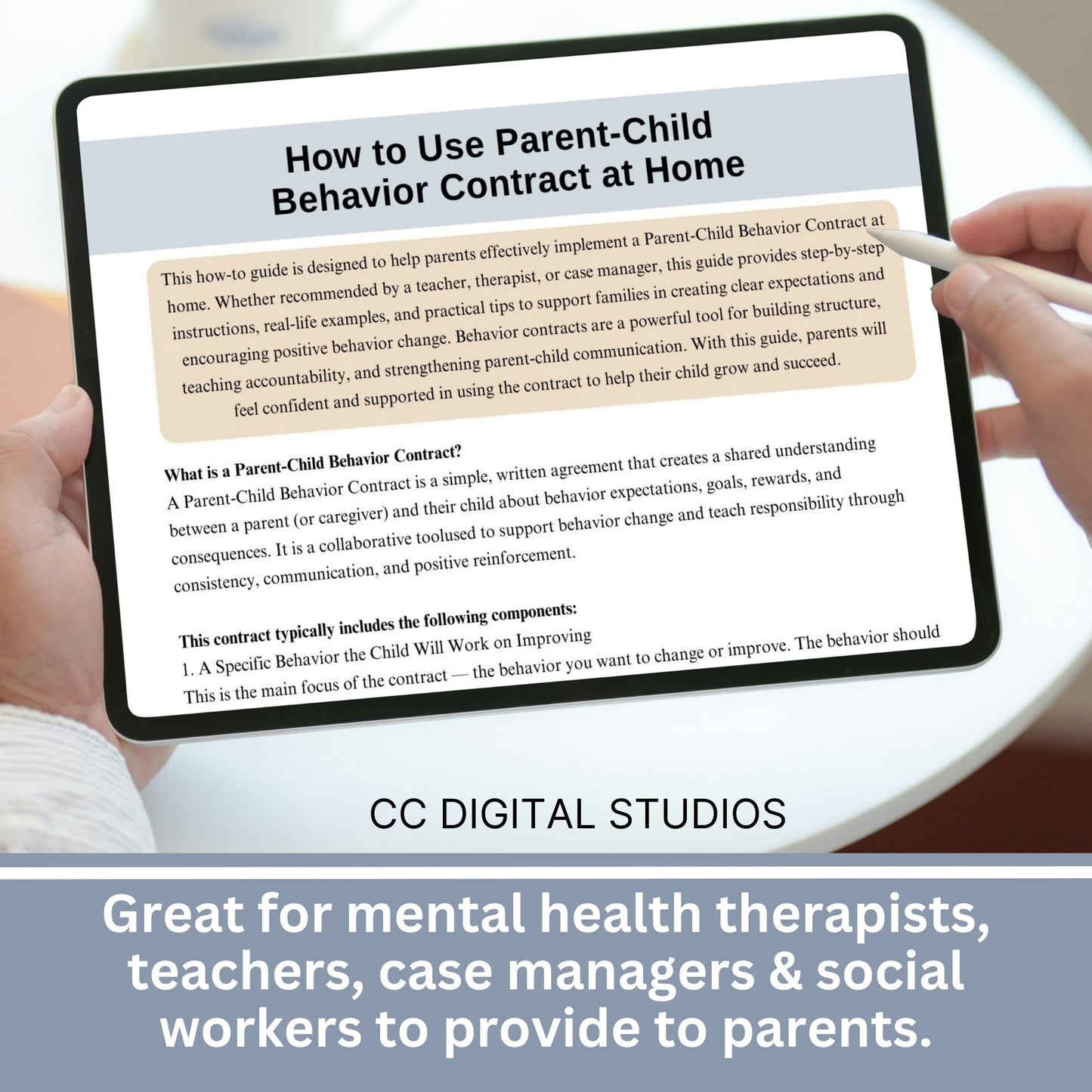Parent-Child Behavior Contract with How-To Guide