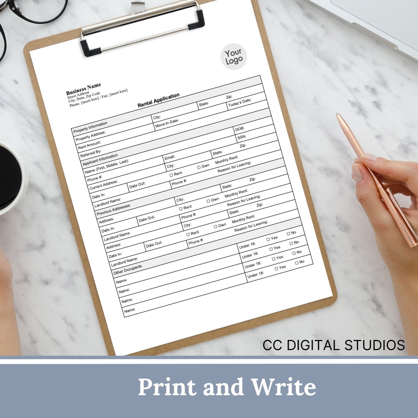 Pediatric Medical Intake Form: Editable Word Document