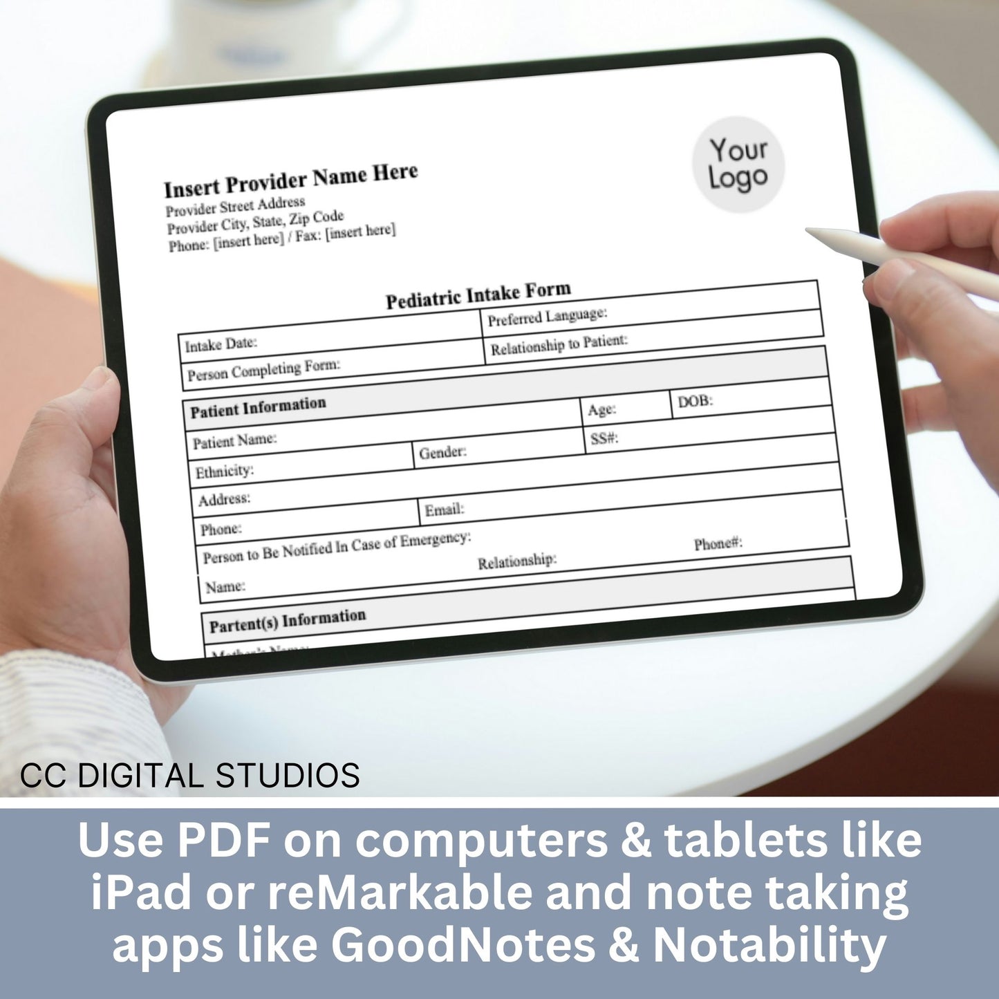 Pediatric Medical Intake Form - Fillable PDF
