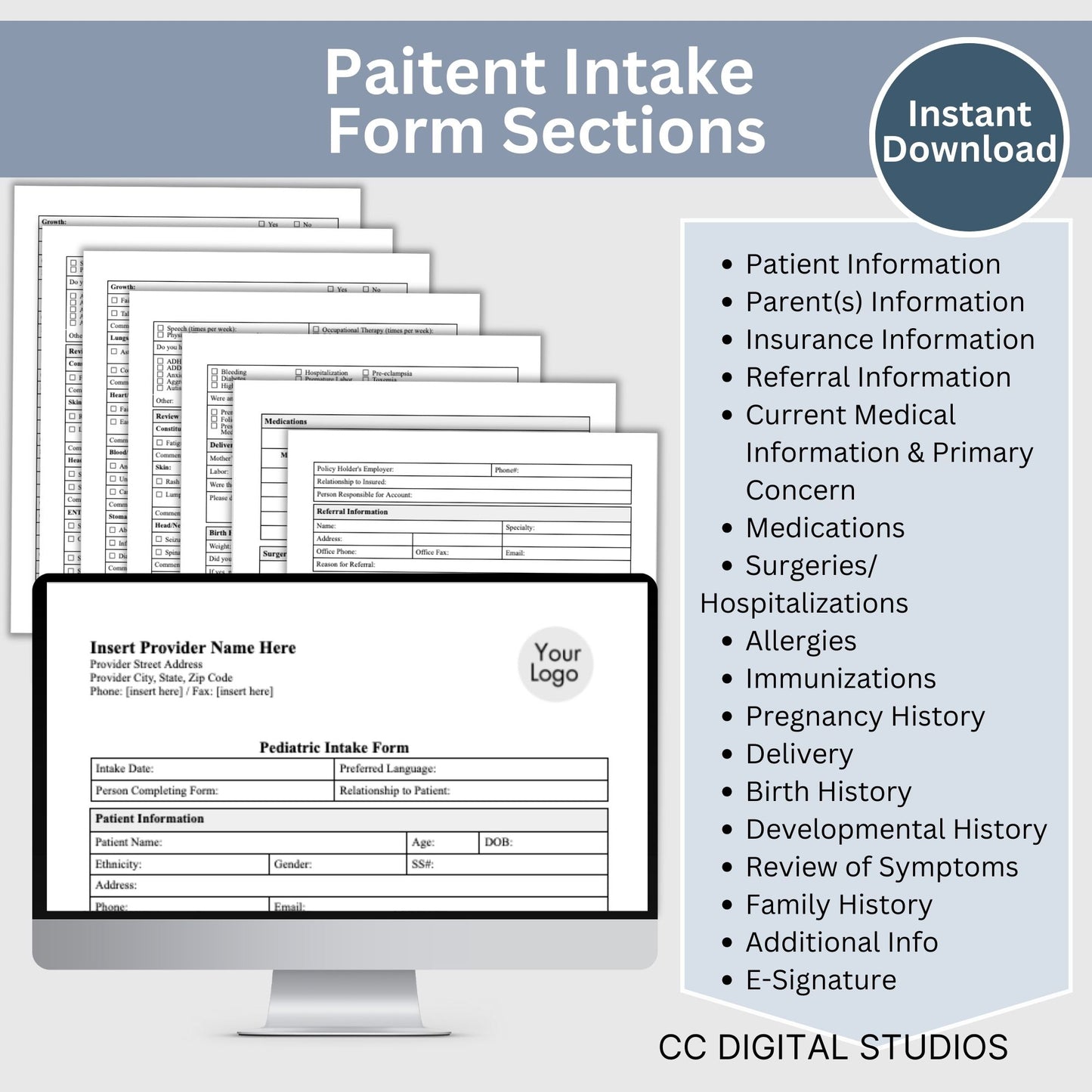 Pediatric Medical Intake Form - Google Doc