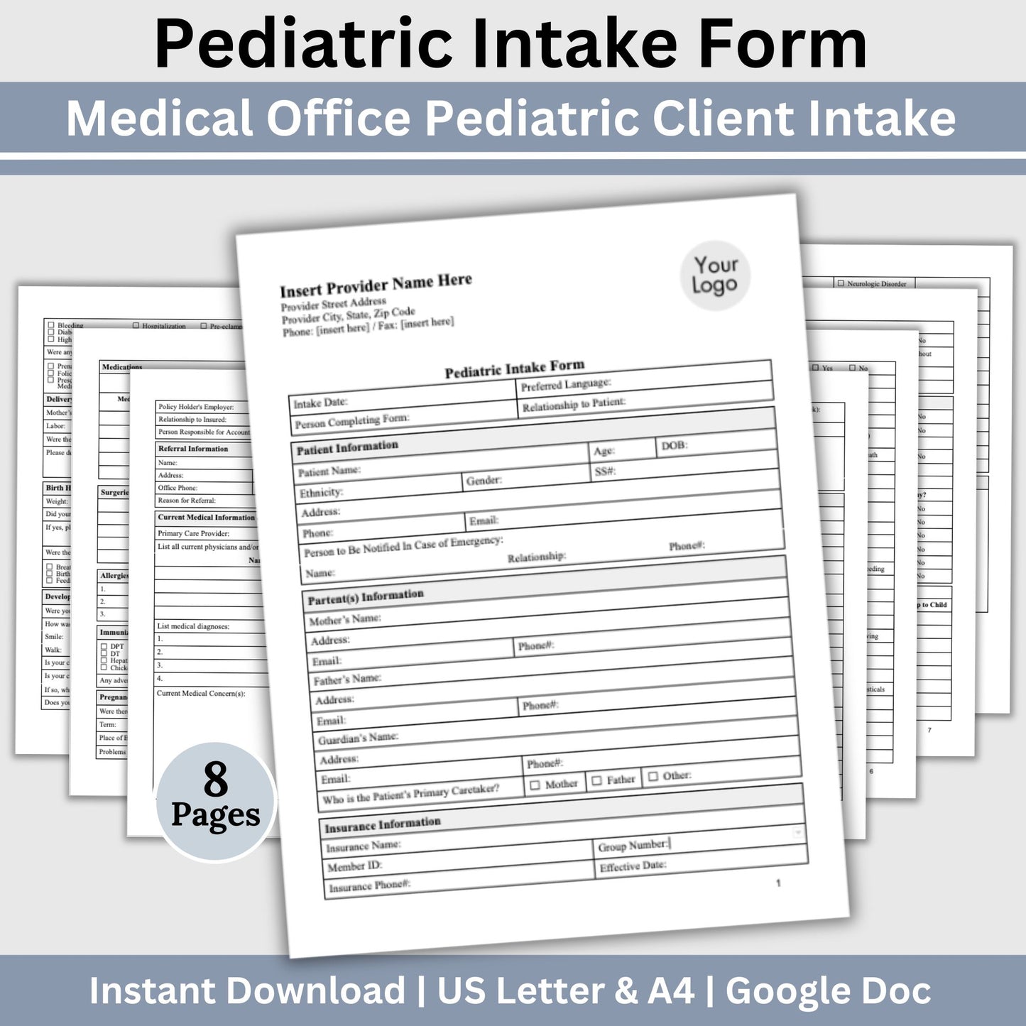 Pediatric Medical Intake Form - Google Doc