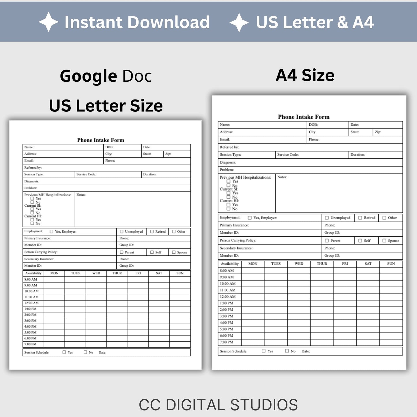 Phone client intake form for Mental Health Counselors. This template is perfect for gathering essential client information. Phone Consult for Clinicians, Client Contact Sheet, Psychology Therapy Notes, Therapist Office Therapy Forms