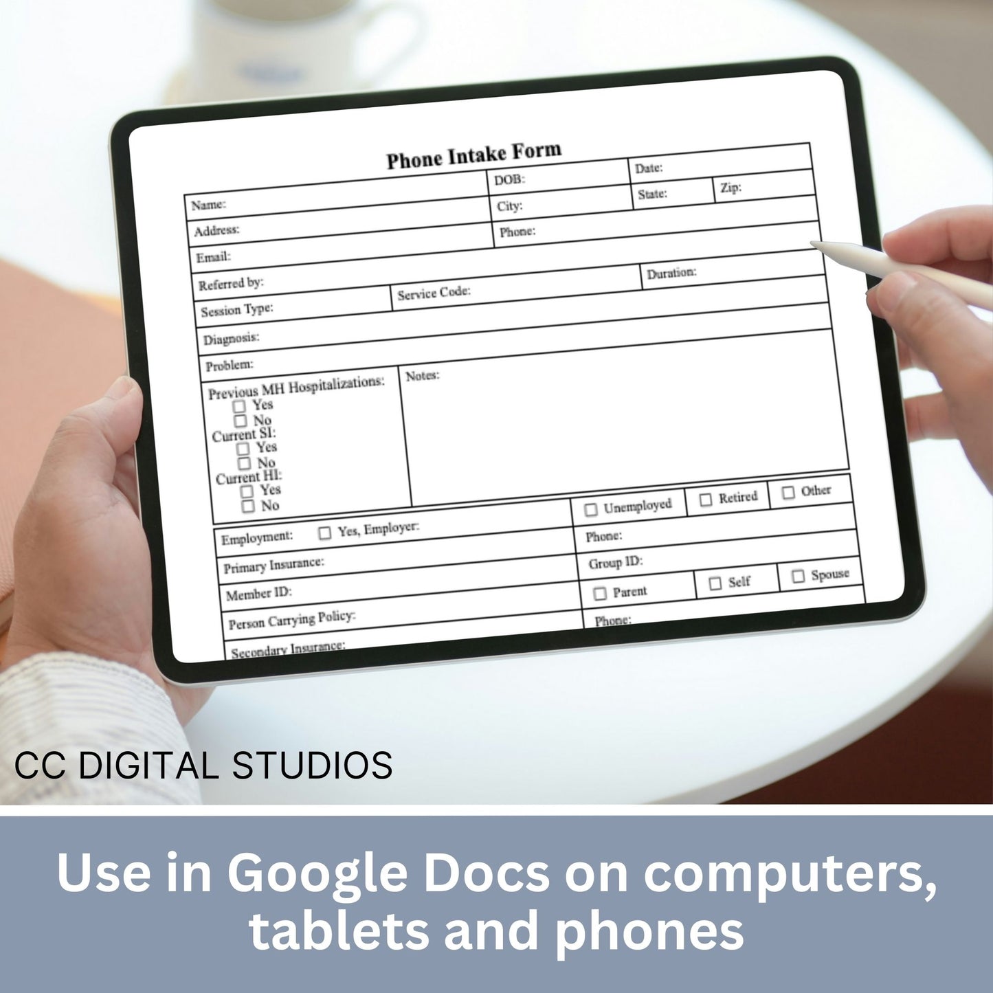 Phone client intake form for Mental Health Counselors. This template is perfect for gathering essential client information. Phone Consult for Clinicians, Client Contact Sheet, Psychology Therapy Notes, Therapist Office Therapy Forms