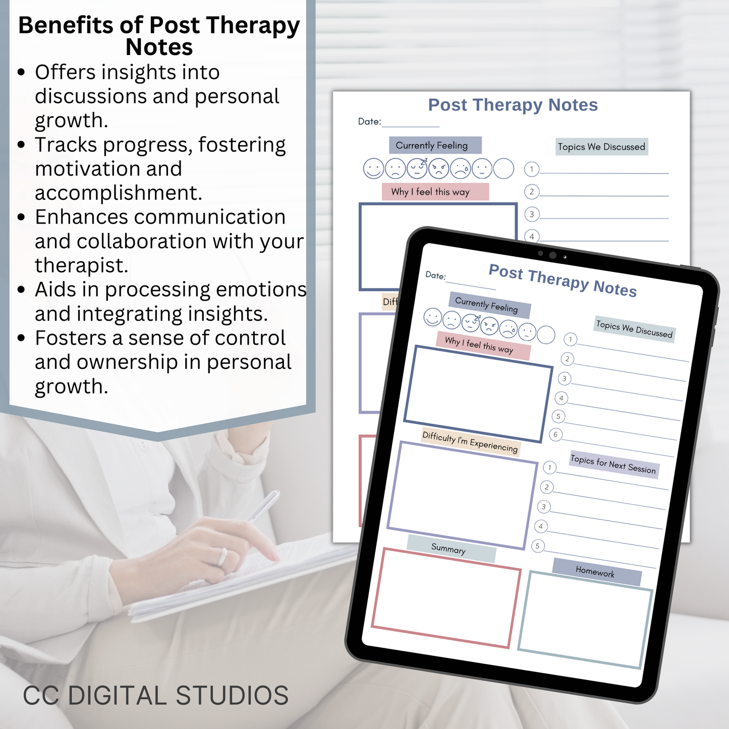 This post therapy session log helps you remember what was shared in your counseling sessions. Stay organized with the therapy session log and gain valuable insights. Therapy Overview, Therapy Planner, Therapy Session Log