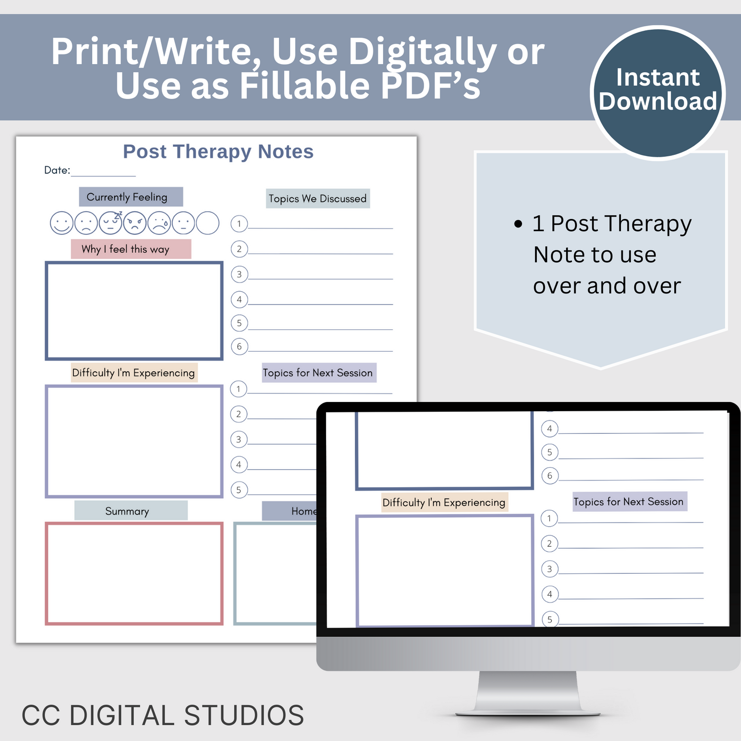 This post therapy session log helps you remember what was shared in your counseling sessions. Stay organized with the therapy session log and gain valuable insights. Therapy Overview, Therapy Planner, Therapy Session Log
