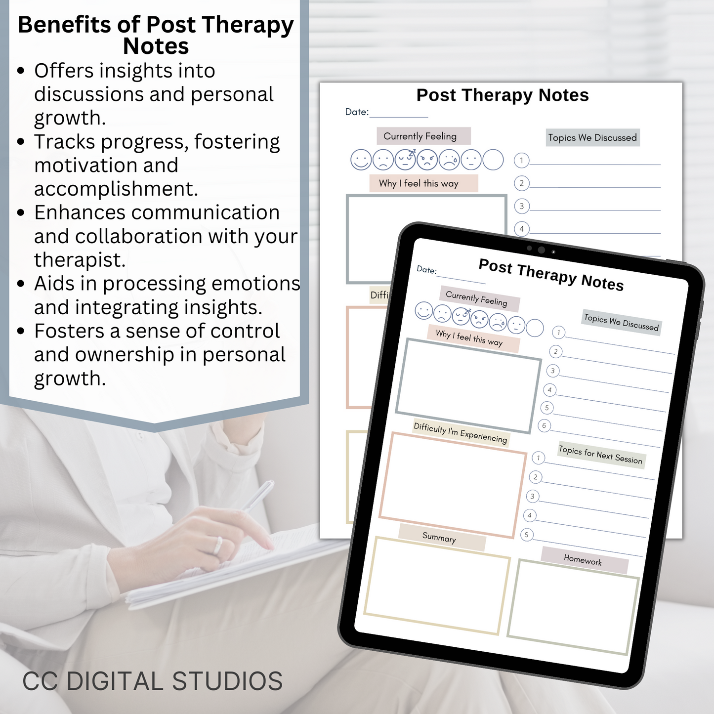 This post therapy session log helps you remember what was shared in your counseling sessions. Stay organized with the therapy session log and gain valuable insights. Therapy Overview, Therapy Planner, Therapy Session Log