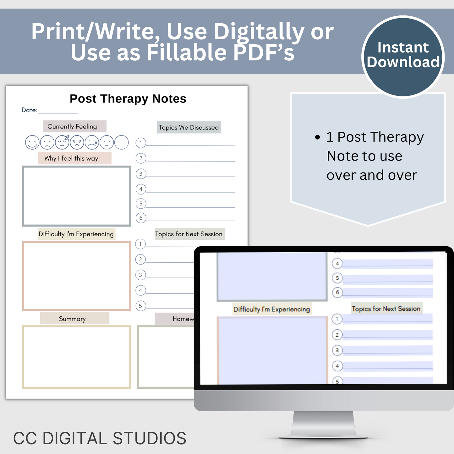 This post therapy session log helps you remember what was shared in your counseling sessions. Stay organized with the therapy session log and gain valuable insights. Therapy Overview, Therapy Planner, Therapy Session Log