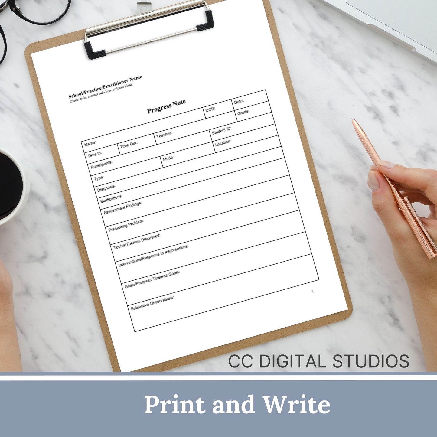 Progress Note for School Psychologists, School Counselor Template, Counseling Resources, School Social Worker Progress Note Template. Therapy goals, therapy intervention, therapy notes, therapist template