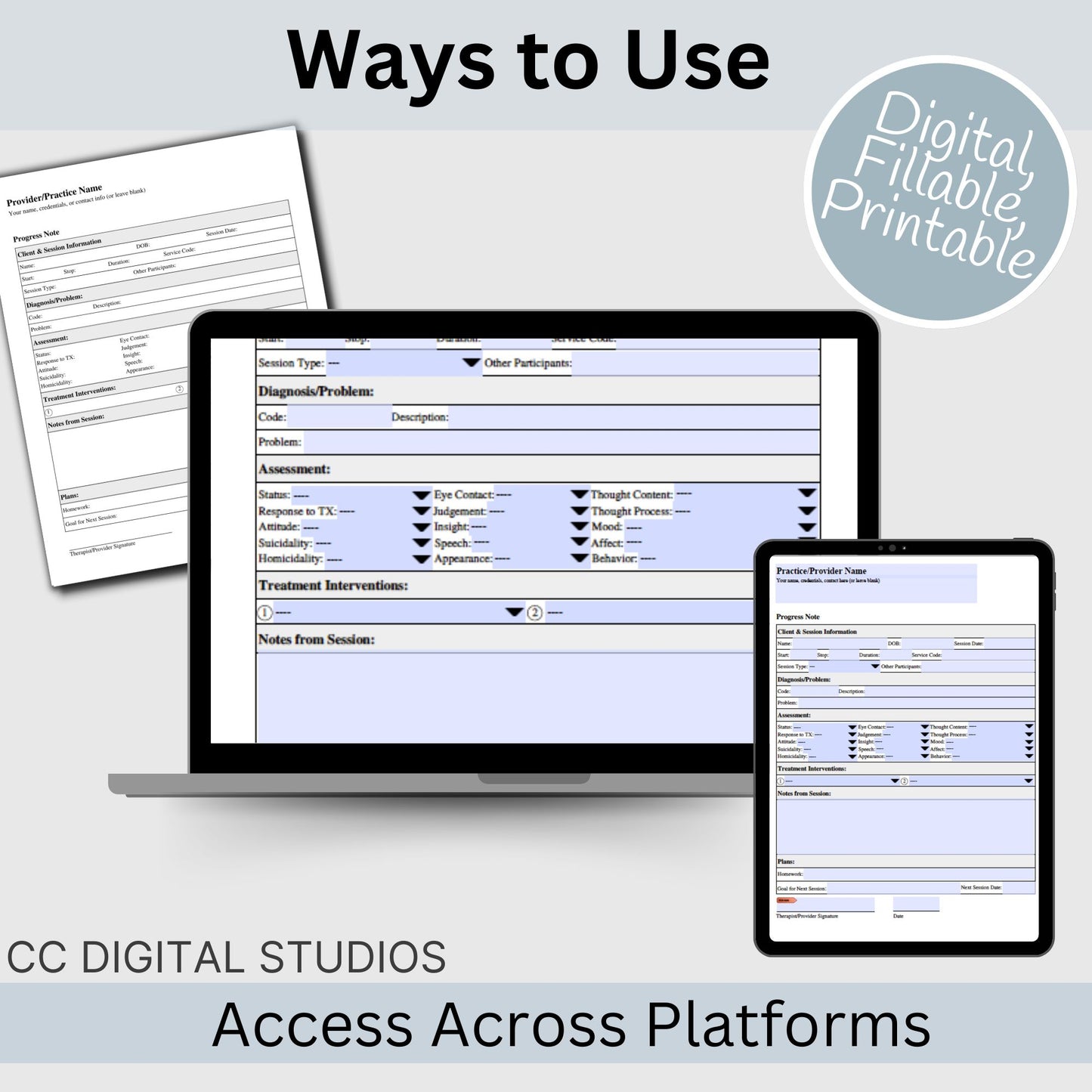 Progress Note Template for Mental Health Counselors: Streamline Therapy Documentation
