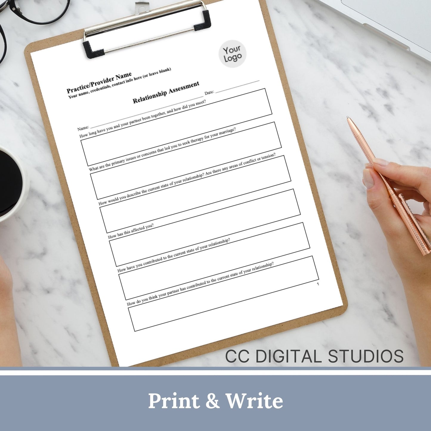 Relationship Assessment for Clinicians, Marriage Counseling Questionnaire, Mental Health Assessment, Therapist Tool, Couples Therapy