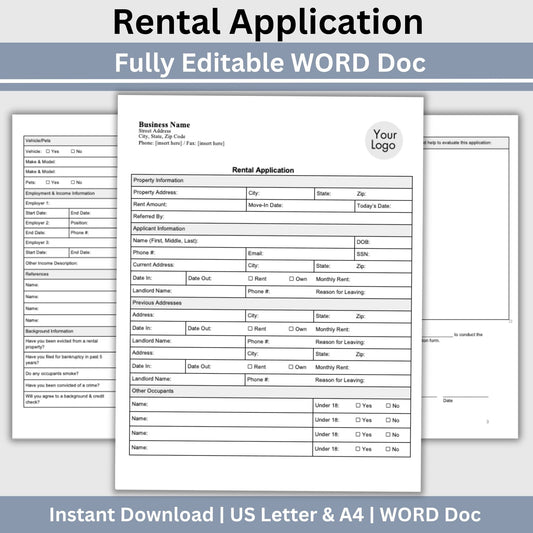 Tenant Lease Agreement - WORD Doc