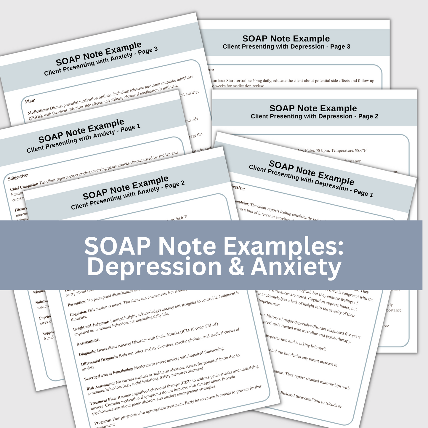 SOAP Note Guide tailored specifically for mental health therapists – your ultimate companion for efficient and organized documentation. Designed to streamline your therapy notes with user-friendly prompts and insightful examples