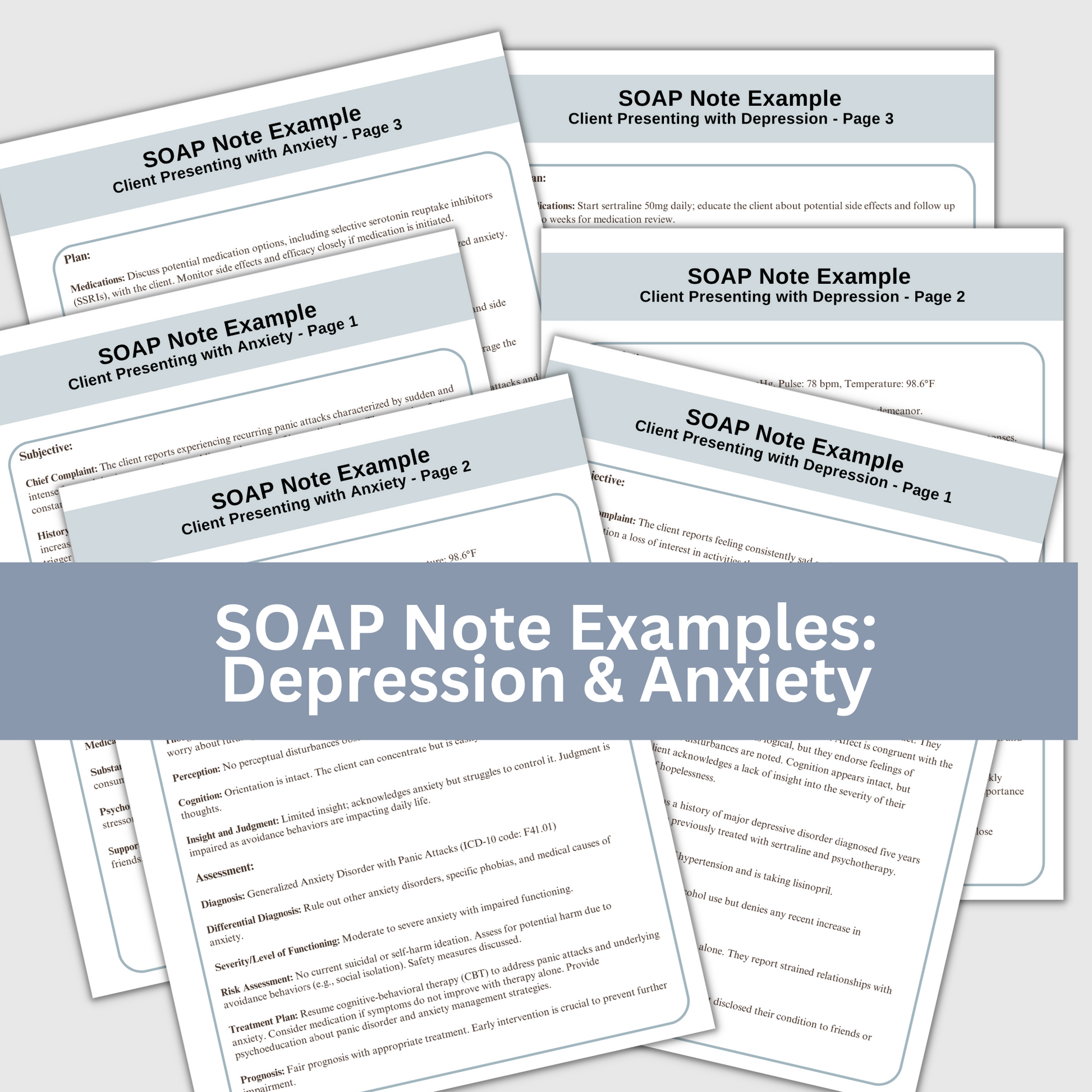 SOAP Note Guide tailored specifically for mental health therapists – your ultimate companion for efficient and organized documentation. Designed to streamline your therapy notes with user-friendly prompts and insightful examples