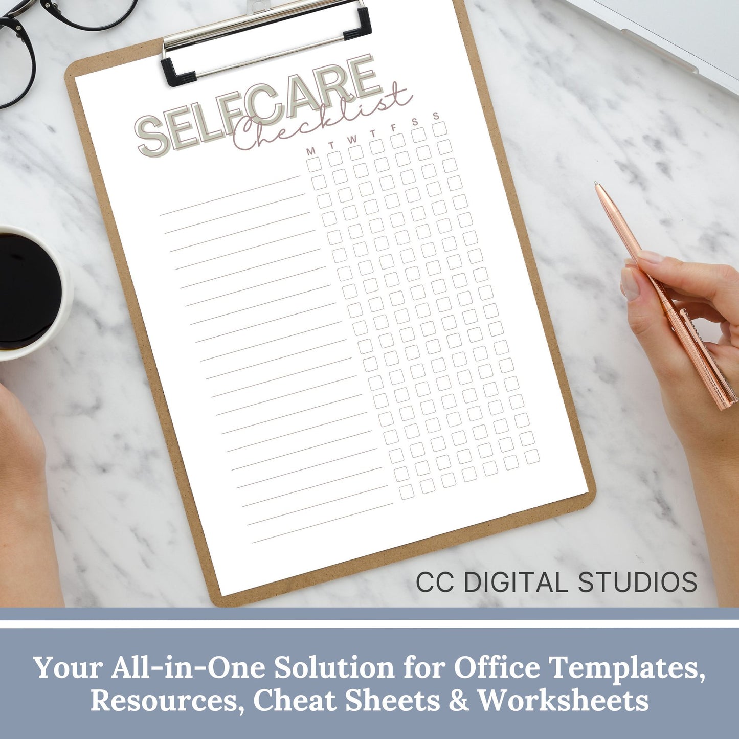 Self Care Checklist for Wellness Journal, Mental Health Self Care Worksheet, 100 Self Care Activities, Therapy Resource, Self Care Journal