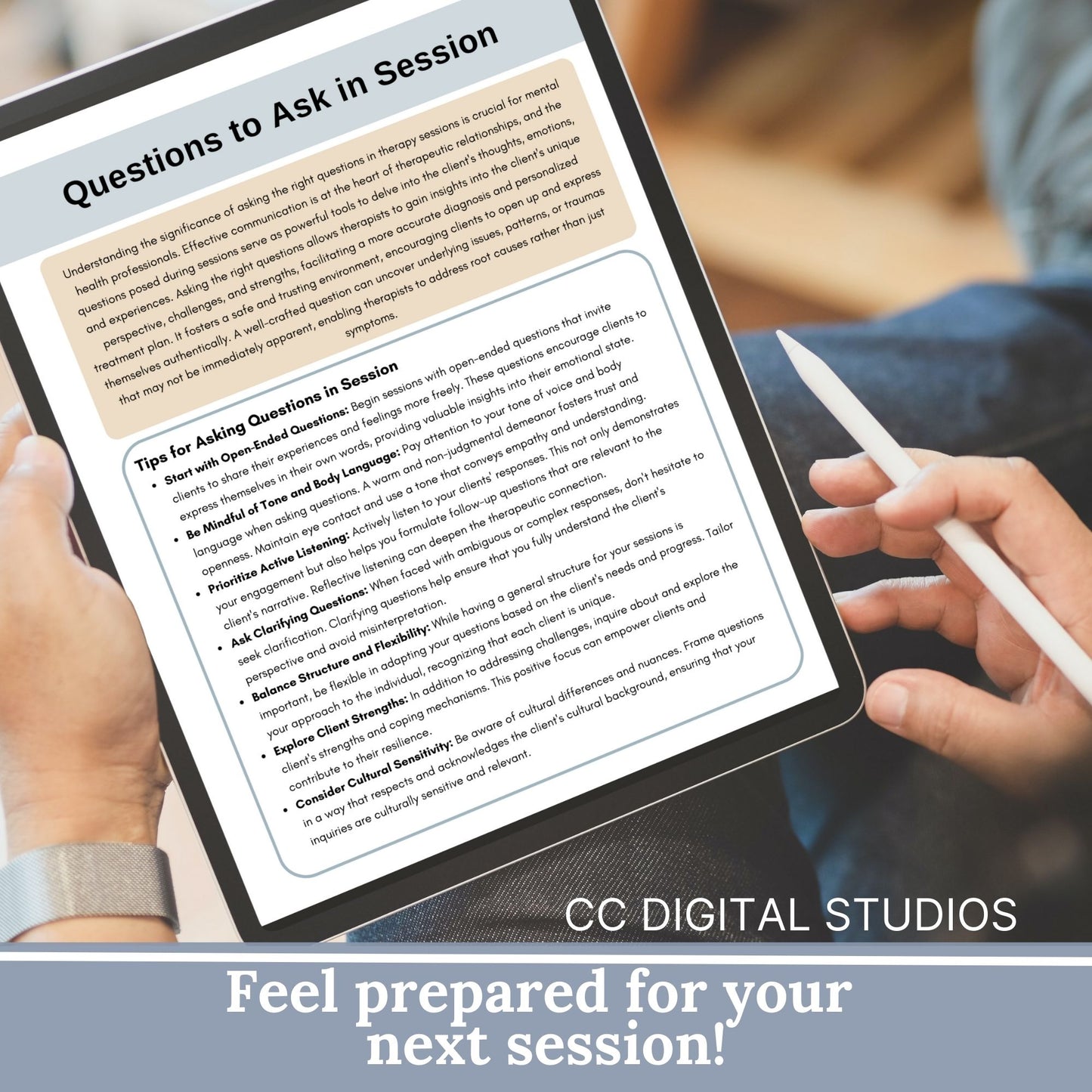 450 Questions and Tips Session Guide for mental health therapists. This therapy cheat sheet is designed to elevate your psychotherapy practice, featuring open-ended questions, crisis questions, and suicide assessment prompts.