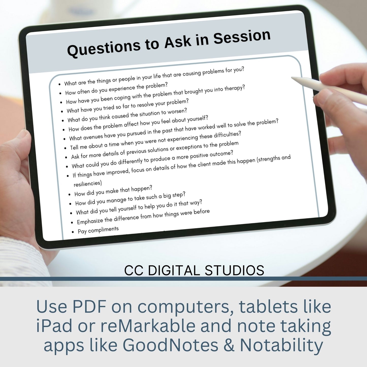 450 Questions and Tips Session Guide for mental health therapists. This therapy cheat sheet is designed to elevate your psychotherapy practice, featuring open-ended questions, crisis questions, and suicide assessment prompts.