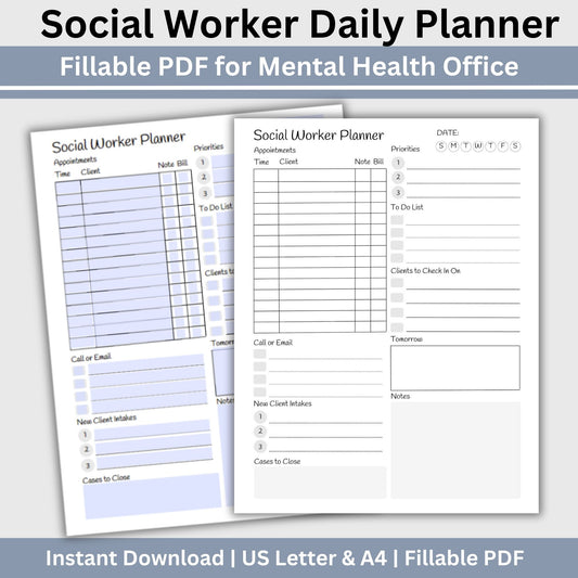 Social Worker Daily Appointment Planner