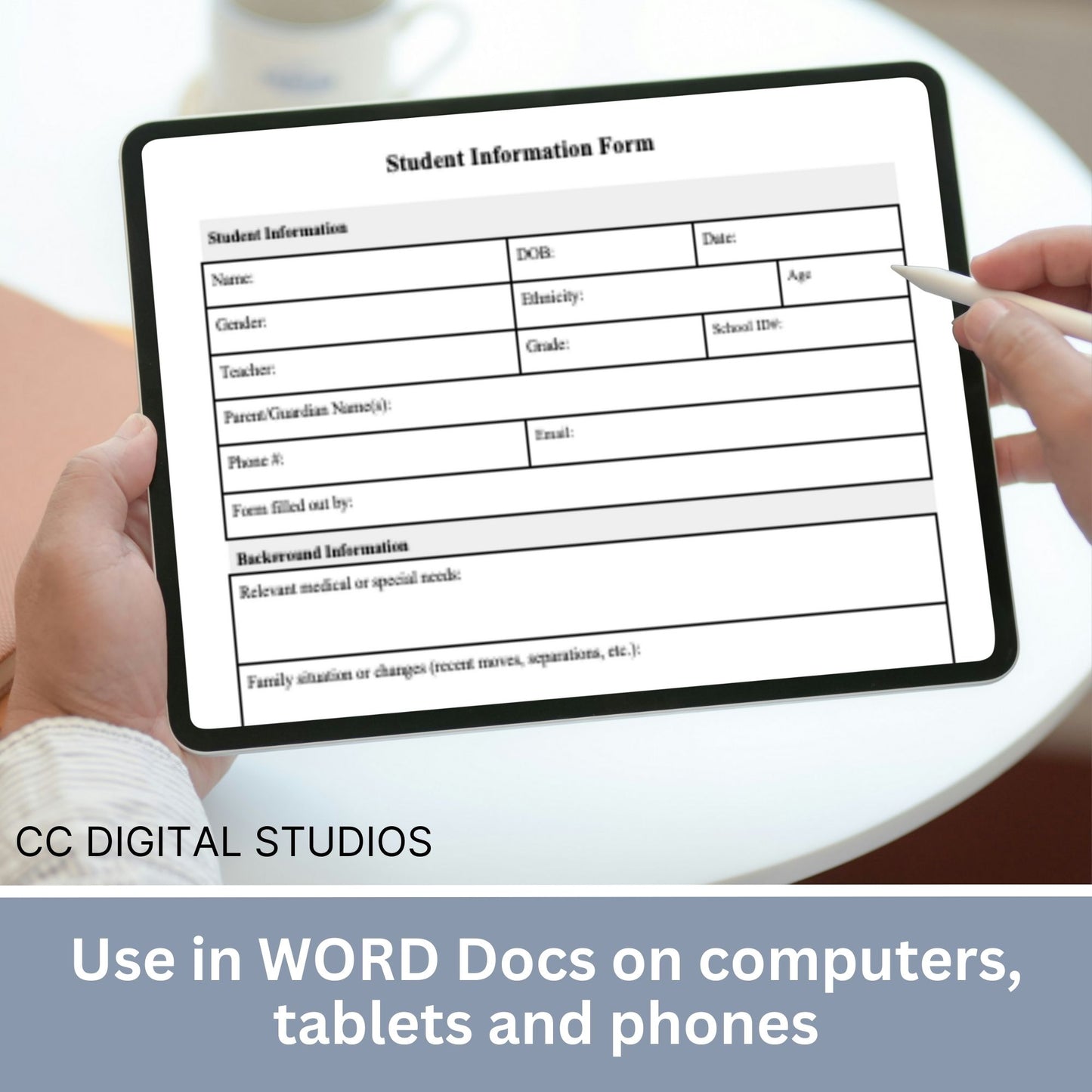 Student information form is perfect for teachers and parents to fill out and provide to their school psychologist, school counselor or school social worker. School Psychologist, School Social Work Form, Case Management Template for Client Intake