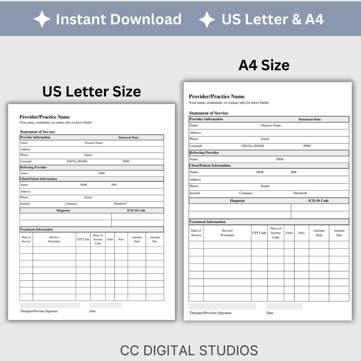 Streamline your therapist office with our Mental Health Superbill Template. This fillable PDF superbill is the perfect invoice template for private practice counseling forms. Simplify your administrative tasks with this therapy template