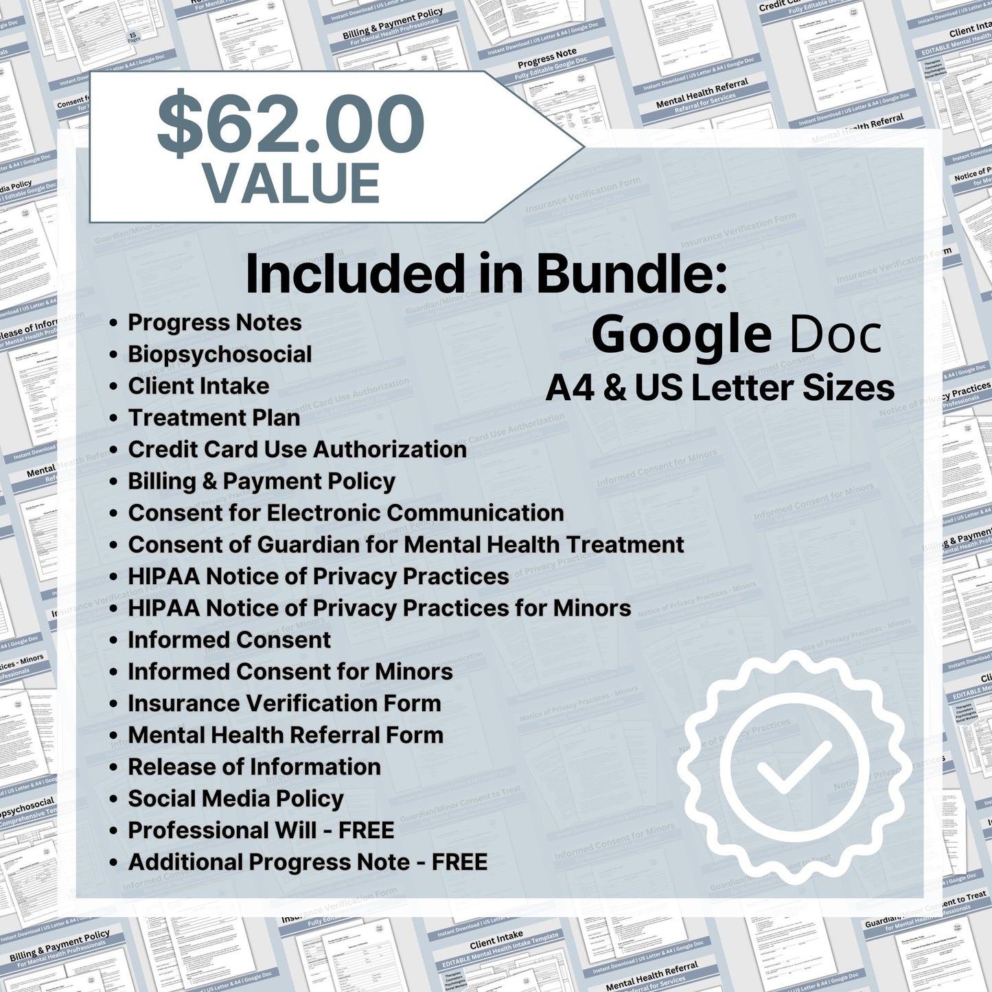 Therapy Notes and Office Policies Practice Practice BUNDLE, Google Doc Counseling Intake, Progress Notes, Treatment Plan, Client Intake. 18 essential forms designed to streamline and organize your client records. Private practice counseling office