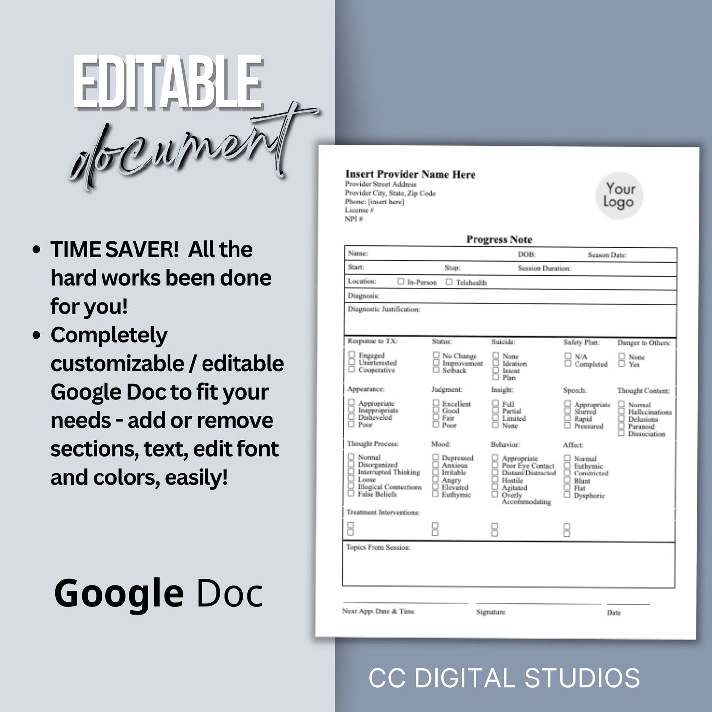 Therapy Notes and Office Policies Practice Practice BUNDLE, Google Doc Counseling Intake, Progress Notes, Treatment Plan, Client Intake. 18 essential forms designed to streamline and organize your client records. Private practice counseling office