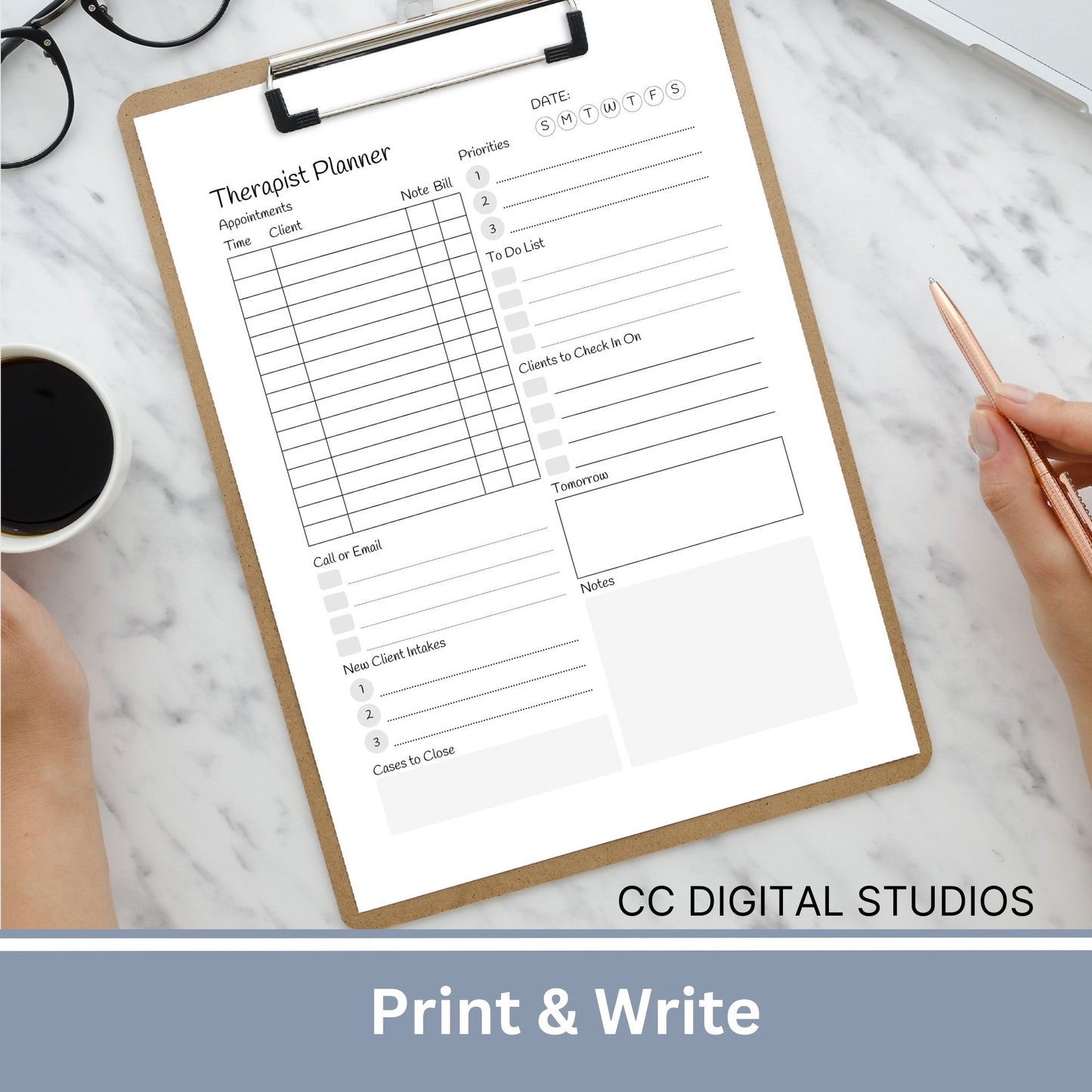 Therapist Daily Appointment Planner