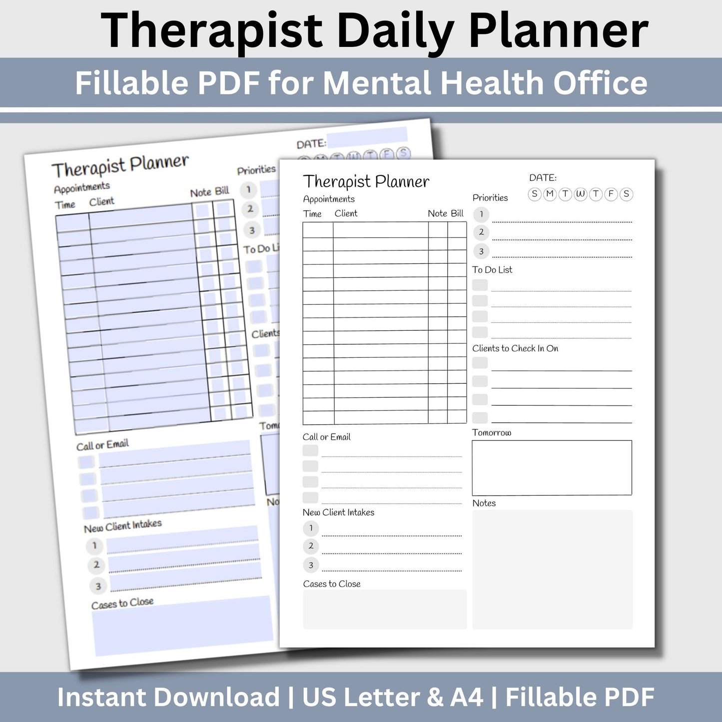 Therapist Daily Appointment Planner