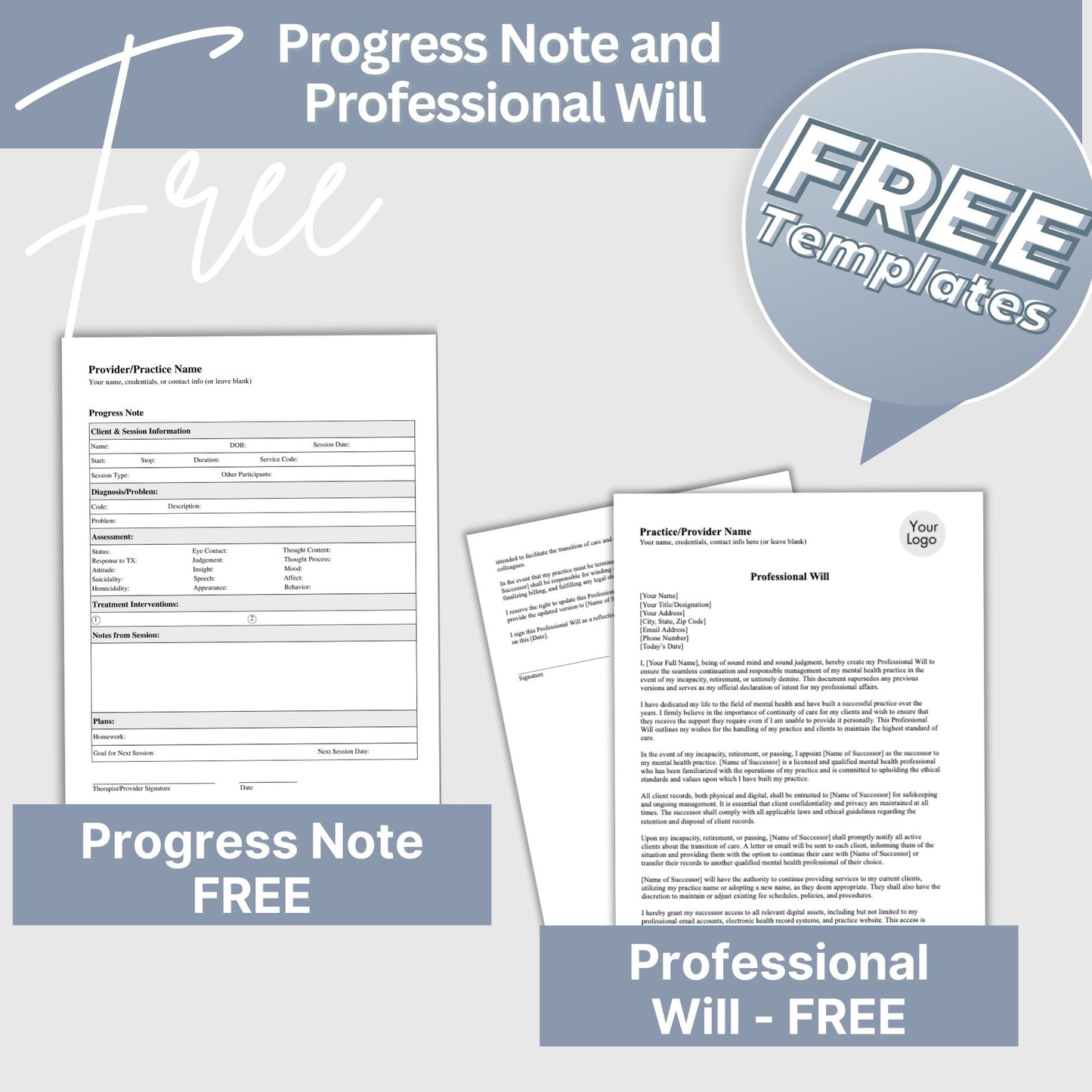 Counseling Forms & Policy Consents Bundle, Therapy Notes for Private Practice, Therapist Office Policies and Consents, PDF and WORD Docs. 18 essential forms, progress notes, treatment plans, biopsychosocial assessments, and client intake forms.
