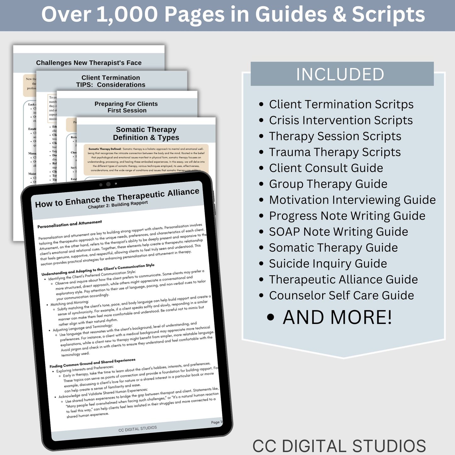 Whole Shop Bundle Therapy Cheat Sheets, Therapy Objectives and Goals, Therapy Questions, SMART Goals, Therapy Interventions, Guides