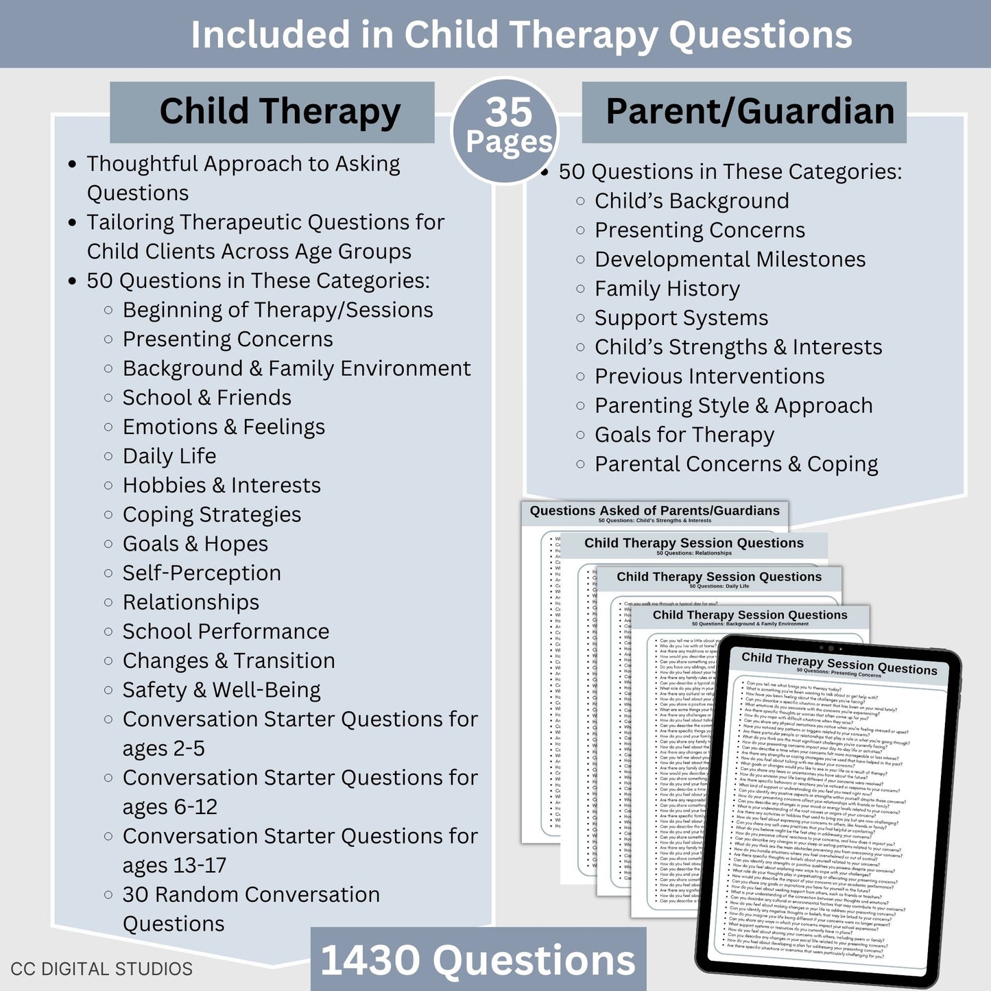 Therapy Questions Bundle: 6,155 Cheat Sheets for Enhanced Therapy Sessions