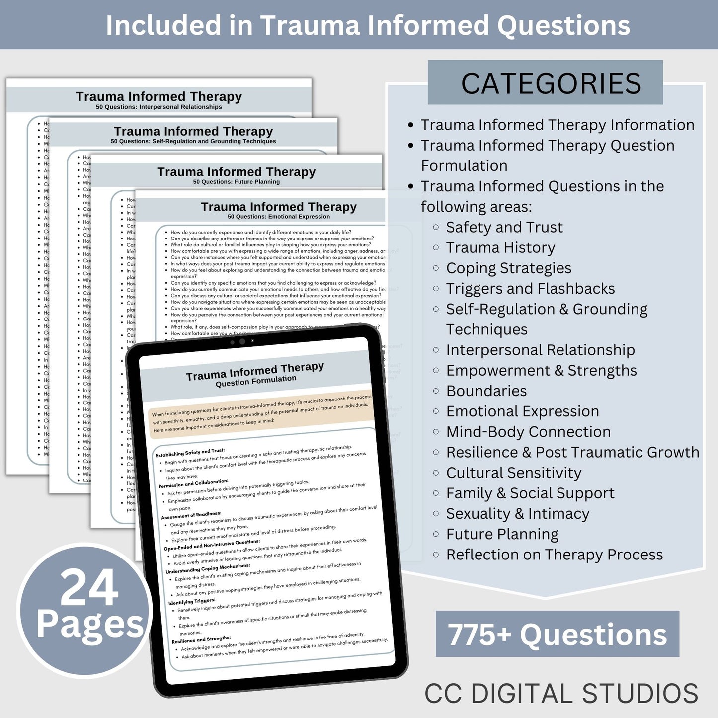 Therapy Questions Bundle: 6,155 Cheat Sheets for Enhanced Therapy Sessions