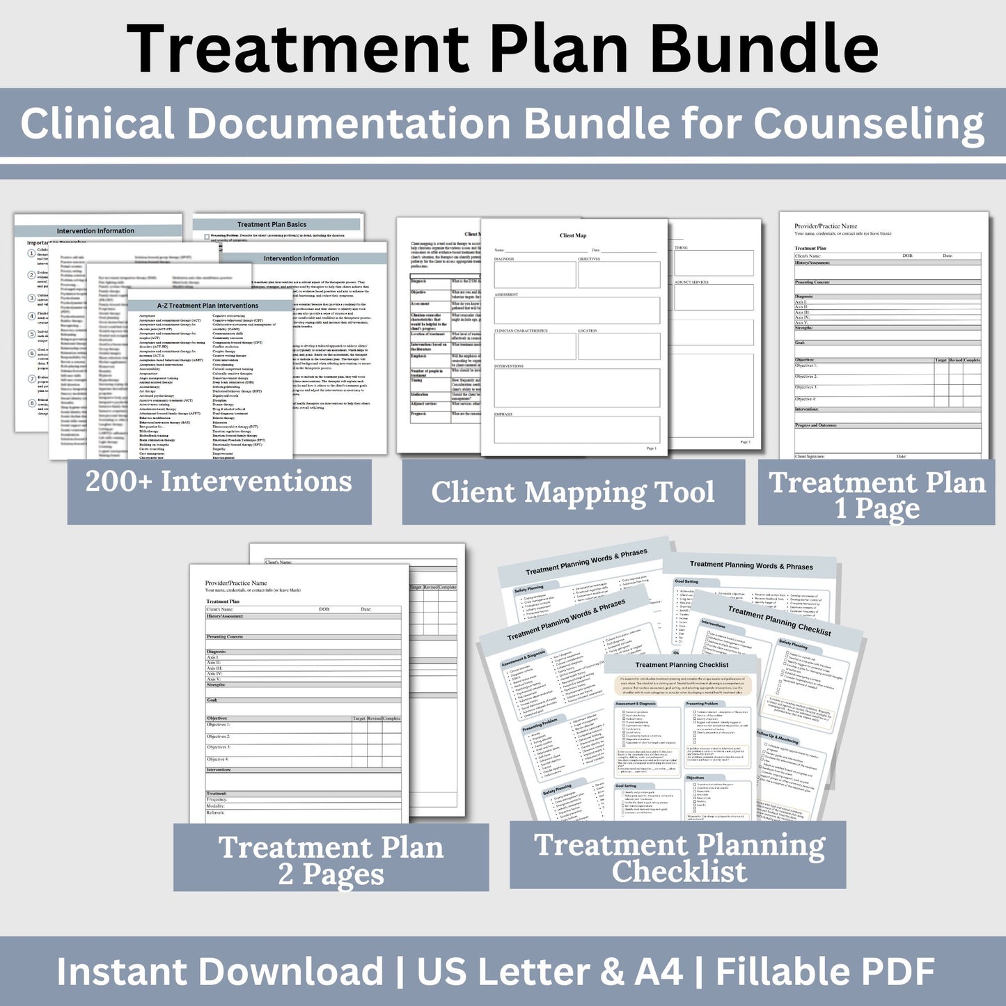 Treatment Planning Bundle: Comprehensive Tools for Therapists