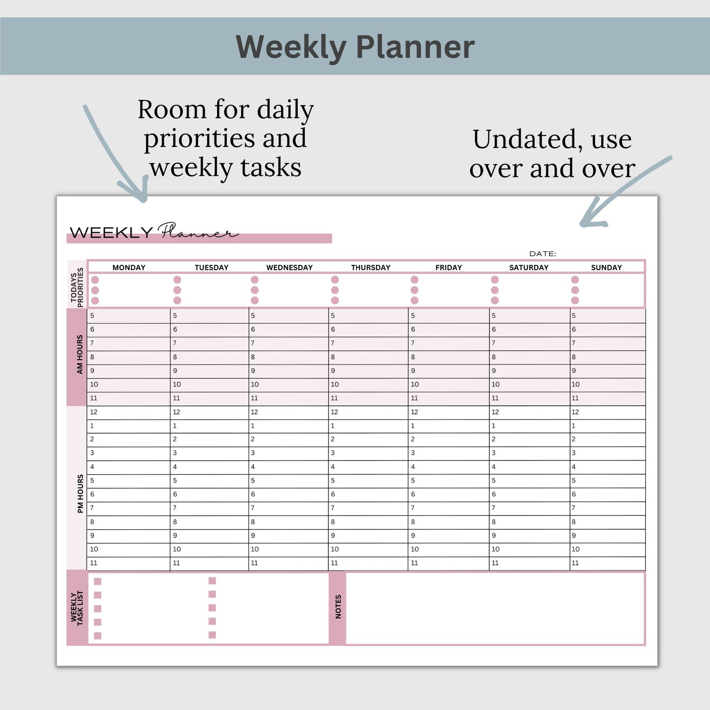 Weekly Planner: Boost Productivity and Stay Organized