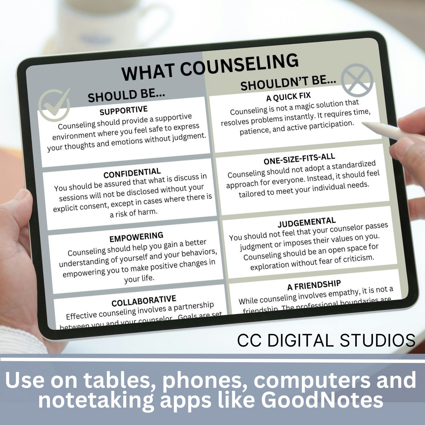 What Counseling Should be handout, perfect for anyone invested in mental well-being. therapist office, psychologist print, counseling, therapy resources, therapy tools, psychology, counseling