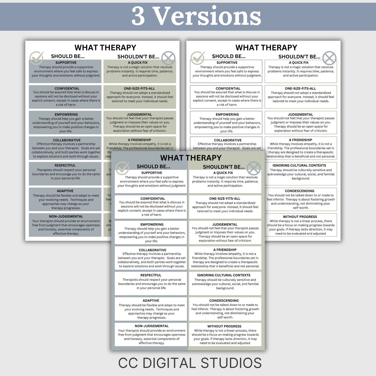 What Therapy Should be handout, perfect for anyone invested in mental well-being. therapist office, psychologist print, counseling, therapy resources, therapy tools, psychology, counseling