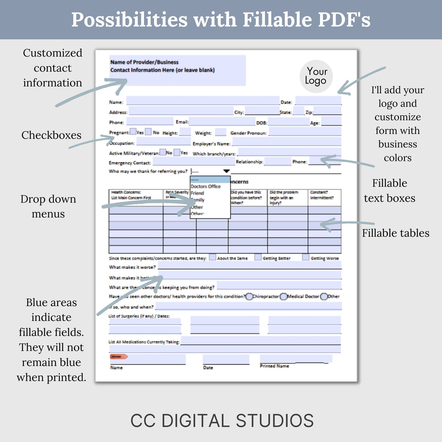 Premium PDF Conversion Package. Transform any existing WORD or Google Doc into a professional fillable PDF hassle-free. This package covers up to 20 pages