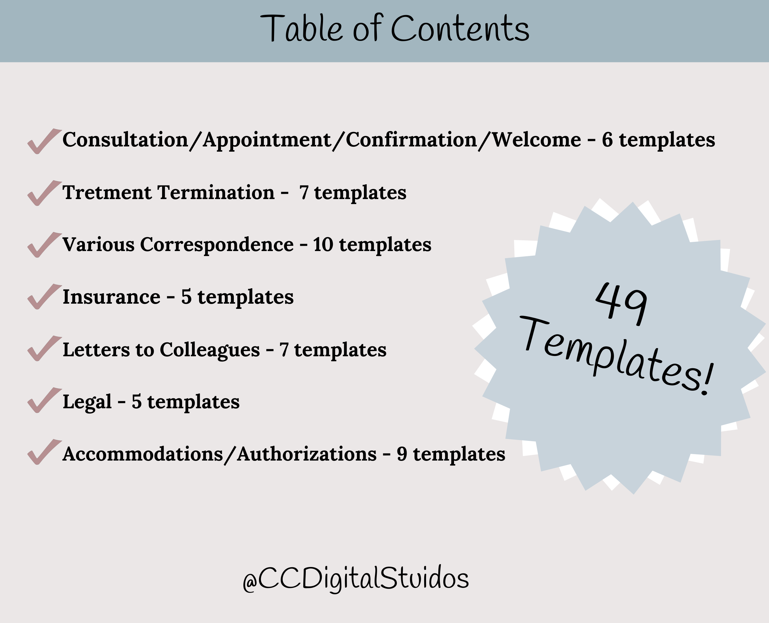 Therapist Email Templates CCDigitalStudios