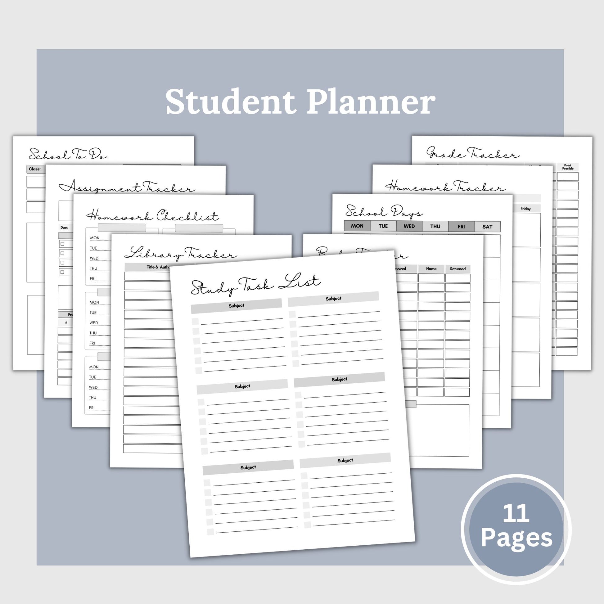 ADHD digital planner, ADHD Planner Printable, adhd Productivity Planner, adhd life planner adhd journal, adhd student planner, adhd workbook, digital planner, printable, GoodNotes Planner, GoodNotes Pages