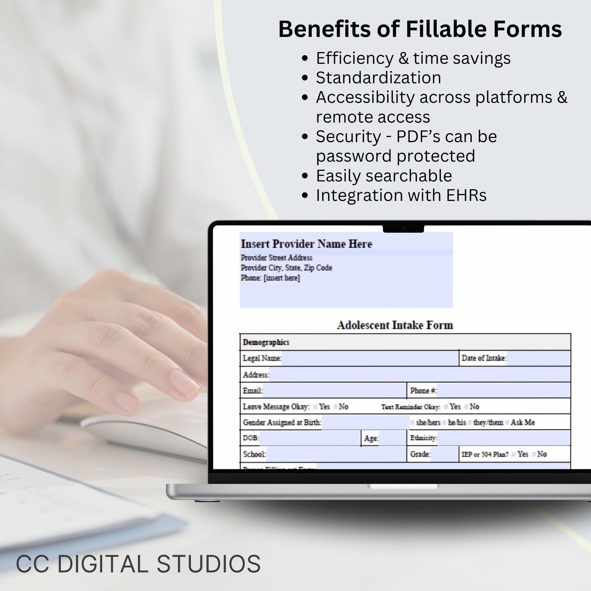 Client Intake Form for Adolescents - a thorough template created to simplify the intake process. This therapy resource is tailored for therapists offices, school psychologists, school counseling and social workers.