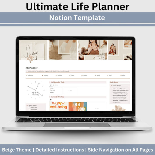 All in One Notion Template, All In One Notion Planner, Notion Journal, Notion Tracker, Aesthetic Planner, Notion Student or Business Notion. All-in-one solution to streamline your daily life management and boost your productivity.