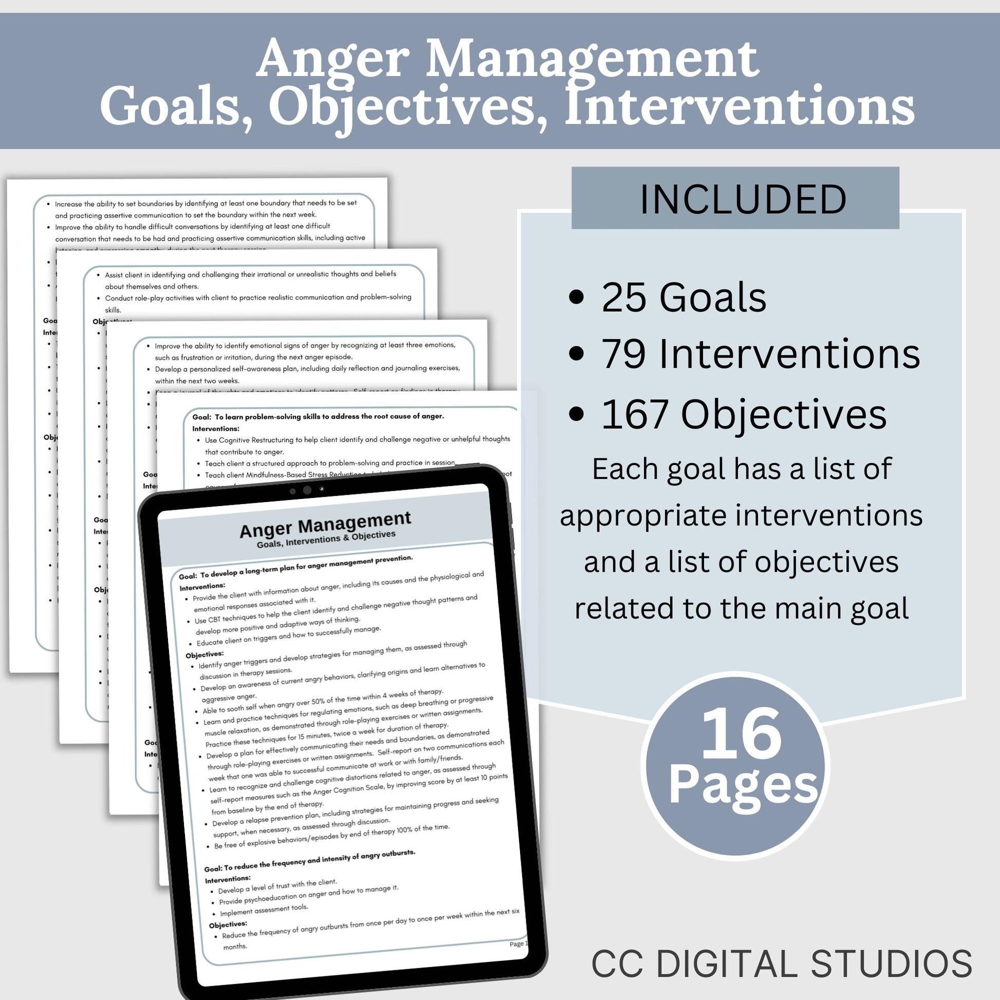 Anger Management Treatment Plan therapy tool. This resource is designed to help therapists create effective treatment plans with goals for therapy, objectives and interventions. Therapy Tool, Psychology Therapy Resource