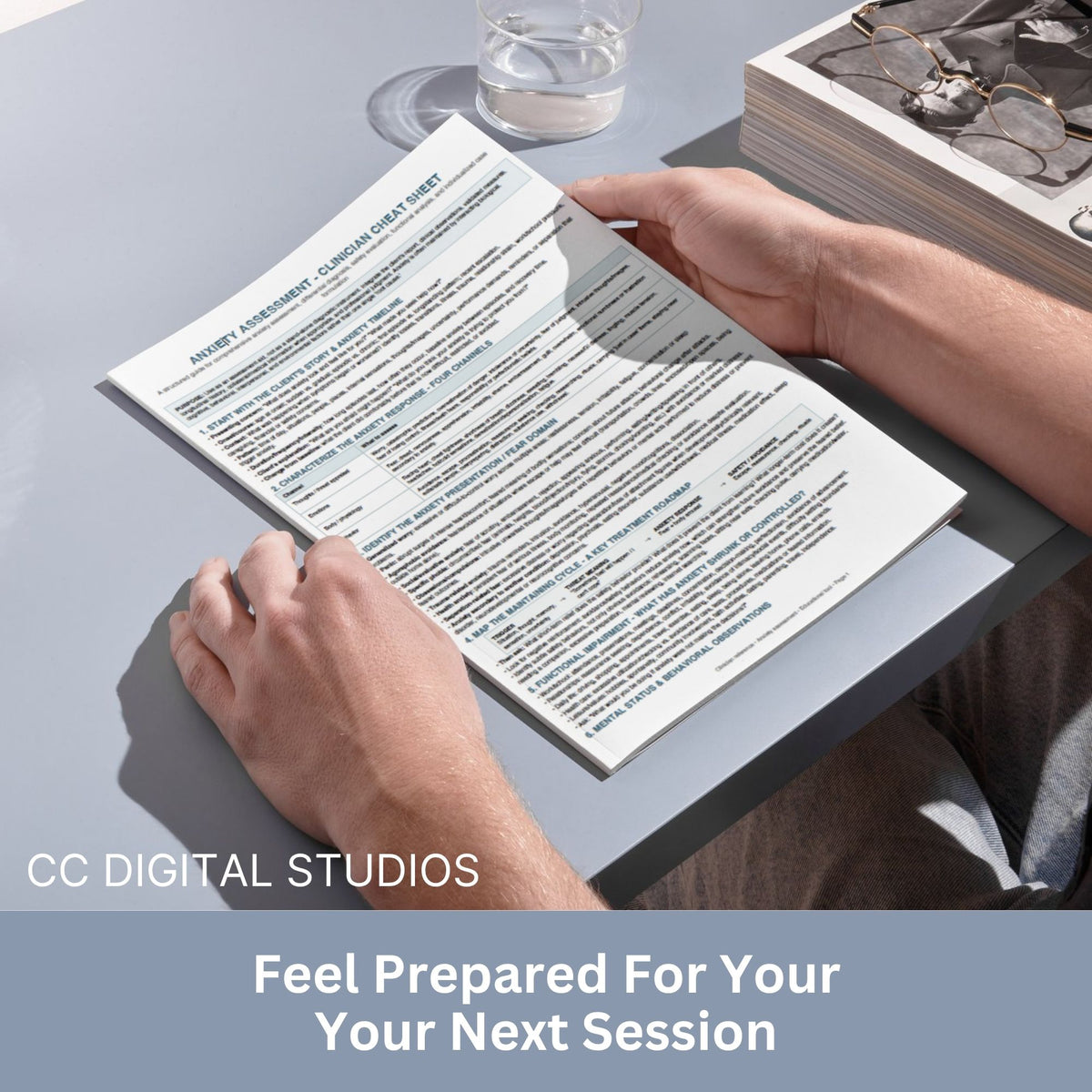 Anxiety Assessment Clinician Cheat Sheet | Mental Health Assessment Tool | Therapist & Counselor Reference