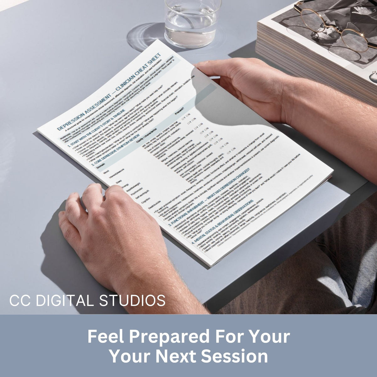 Depression Assessment Cheat Sheet for Mental Health Professionals | Clinician Reference Guide