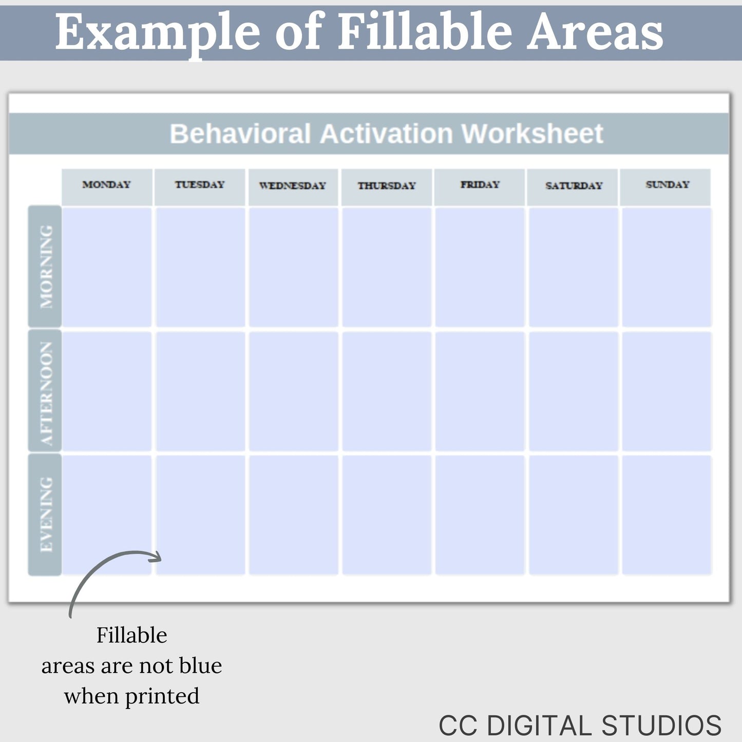 CBT Worksheets for Behavioral Activation a effective therapy resource. These worksheets can be added to your mental health workbook, designed for depression and anxiety relief, provides a structured approach for purposeful daily activities.