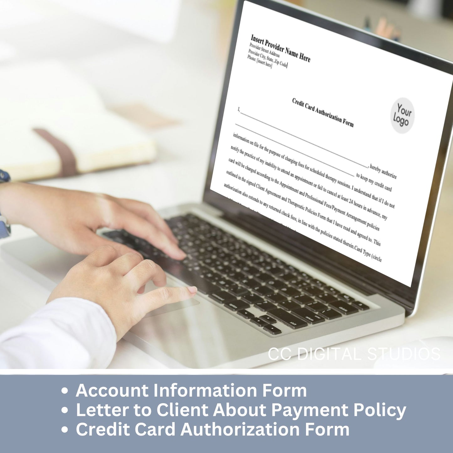 Billing Payment Form for Counseling Office, Credit Card Authorization WORD Doc