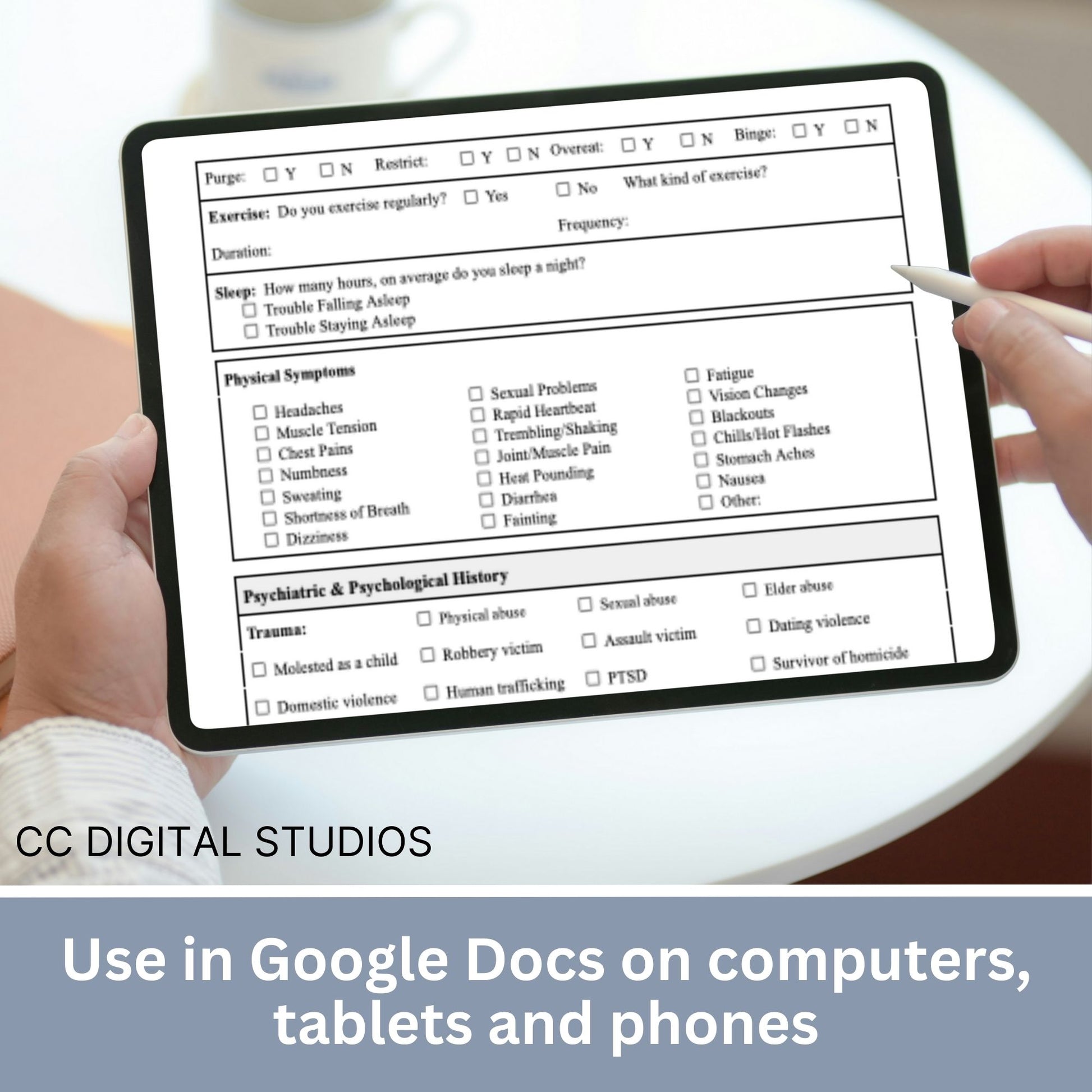 15-page comprehensive biopsychosocial editable Google Doc template! Perfect for therapists, school psychologists, and professionals in psychology fields. Streamlining your therapist office, therapy notes, psychology, therapy tool, therapy resource