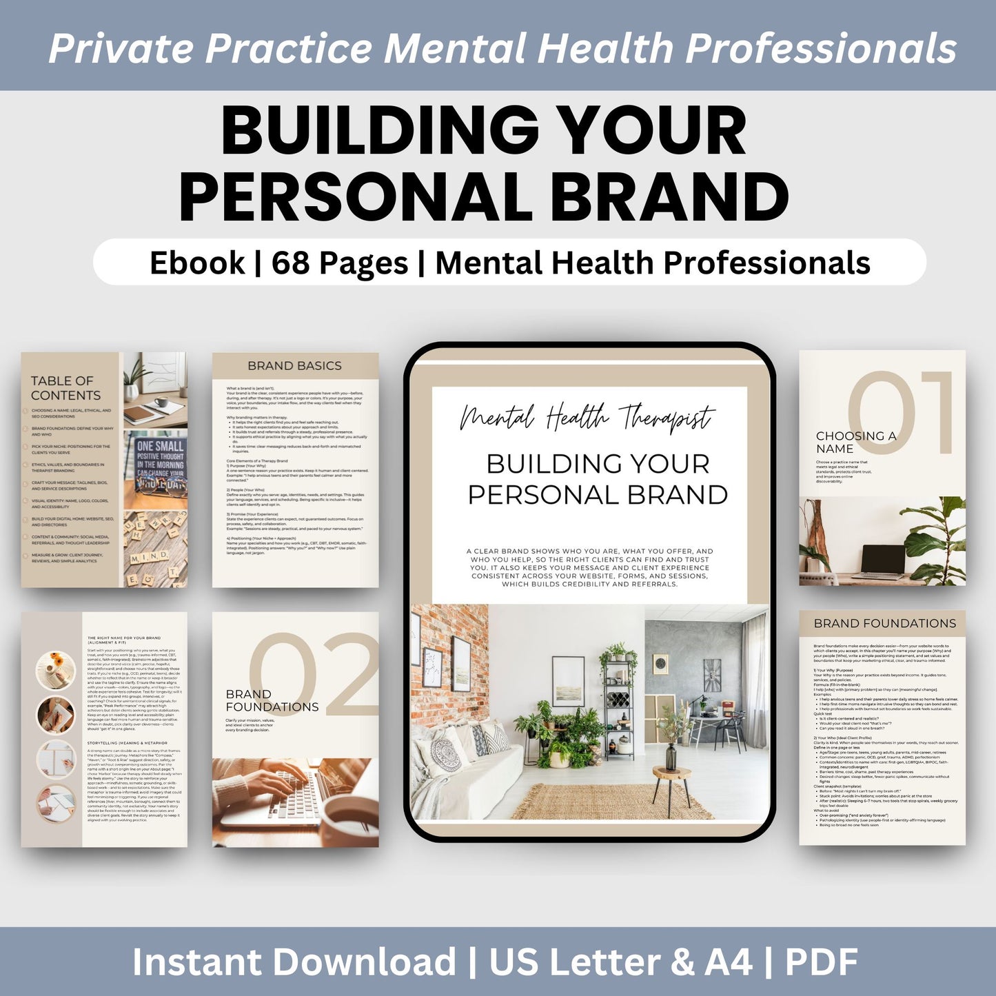 Build Your Brand for Mental Health Professionals - Branding Kit for Therapists - Private Practice Branding Kit