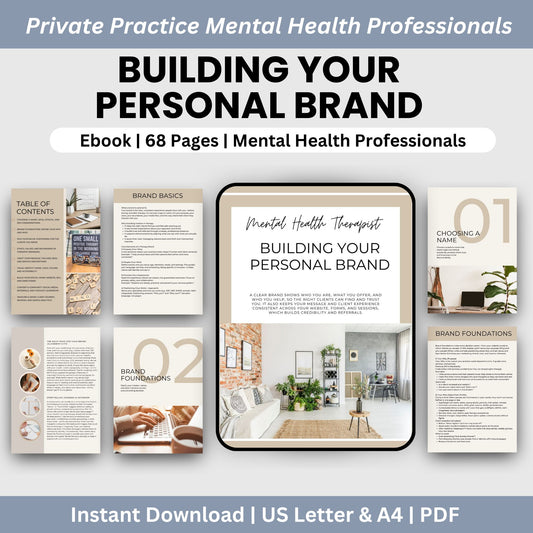 Build Your Brand for Mental Health Professionals - Branding Kit for Therapists - Private Practice Branding Kit